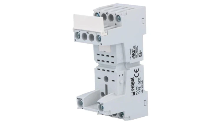 GZT2 Podstawka PIN: 8 12A 300VAC na panel,na szynę DIN -40...70C