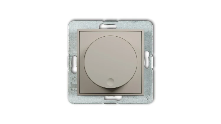 MINI Mechanizm elektronicznego regulatora oświetlenia przyciskowo-obrotowego taupe 60MRO-1