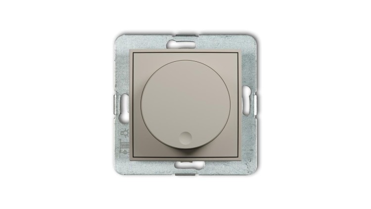 MINI Mechanizm elektronicznego regulatora oświetlenia przyciskowo-obrotowego do lamp LED taupe 60MRO-2