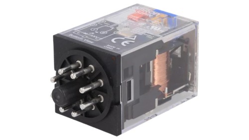 MKS2PIN-24DC Przekaźnik: elektromagnetyczny DPDT Ucewki: 24VDC 10A/250VAC