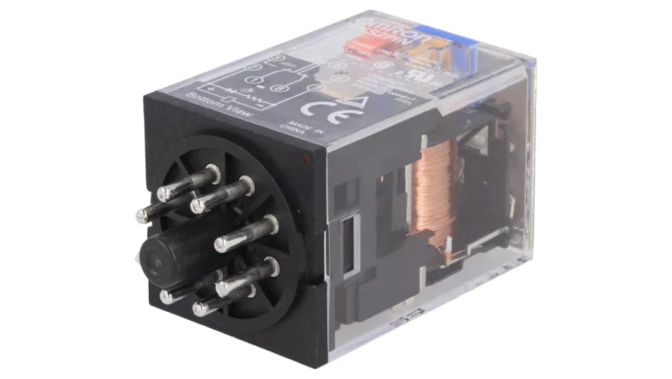 MKS2PIN-24DC Przekaźnik: elektromagnetyczny DPDT Ucewki: 24VDC 10A/250VAC