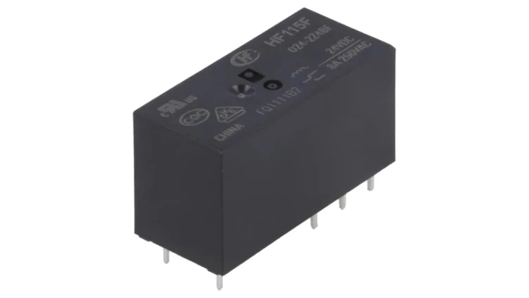 HF115F/024-2Z4BF Przekaźnik elektromagnetyczny DPDT Ucewki: 24VDC 8A 8A/250VAC