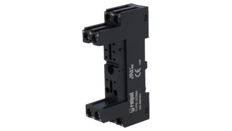GZ80 Podstawka PIN: 8 12A 300VAC na panel,na szynę DIN -40...70C