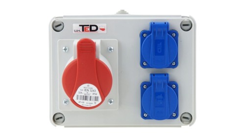 Rozdzielnica budowlana RS-07 32A/4P + 2Gs 230V 07.324