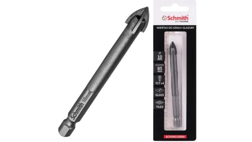 Wiertło do szkła gresu ceramiki glazury 10mm otwornica HEX Schmith