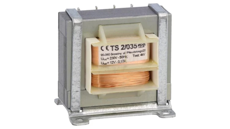 TS2/035 Transformator sieciowy 2VA, 230VAC, 12V, 170mA Wypr: do druku