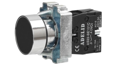 PRZYCISK STEROWNICZY CZARNY METAL BA21 FI22 NO AS22-BA21