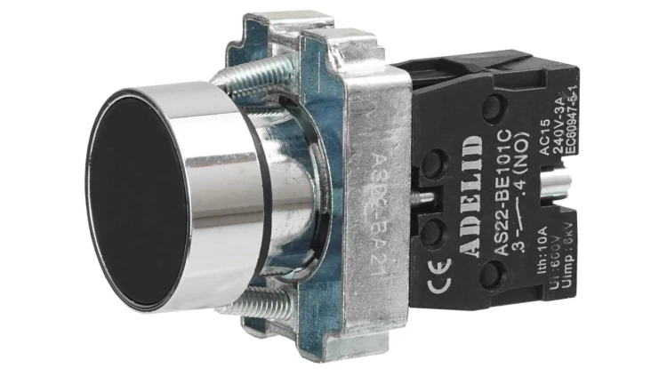 PRZYCISK STEROWNICZY CZARNY METAL BA21 FI22 NO AS22-BA21