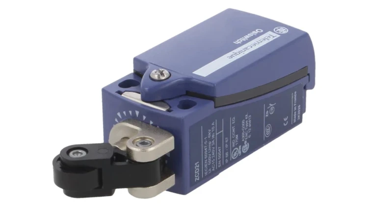 XCKD2121G11 Wyłącznik krańcowy dźwignia R 20,2mm, rolka z tworzywa Ø14mm