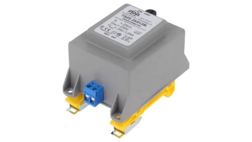 TSZS25/24V Transformator zalewany 25VA, 230VAC, 24V, 1,04A na szynę DIN