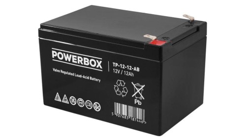 Akumulator AGM bezobsługowy do kas fiskalnych, central telefonicznych Powerbox 12V 12Ah