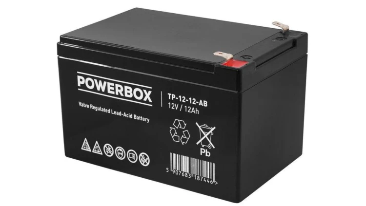 Akumulator AGM bezobsługowy do kas fiskalnych, central telefonicznych Powerbox 12V 12Ah