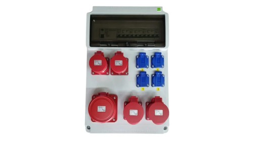 Rozdzielnica elektryczna CEE 63A 2x32A 2x16A 4x230V FI