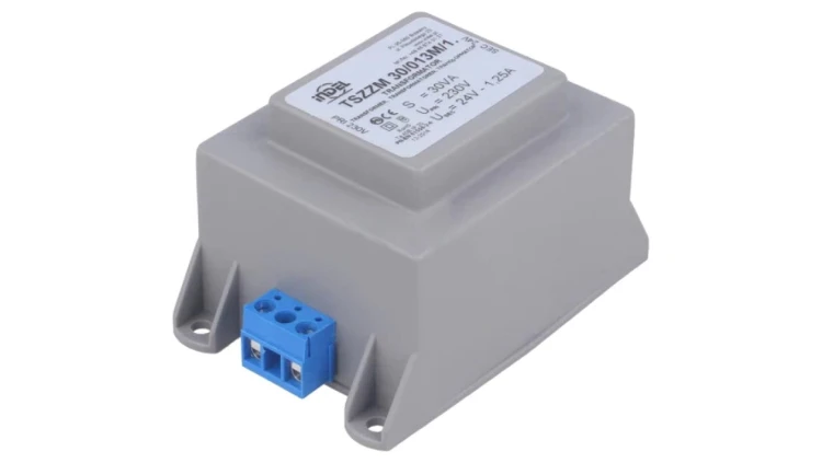 TSZZM25/24V Transformator zalewany 30VA, 230VAC, 24V, 1,25A śrubowy IP00
