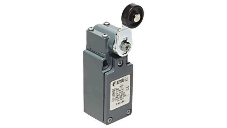 FM554 Wyłącznik krańcowy dźwignia R 40mm, rolka z tworzywa Ø20mm