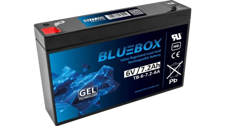 Akumulator żelowy bezobsługowy Bluebox 6V 7,2Ah
