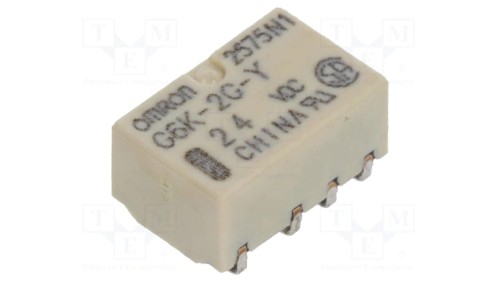 G6K-2G-Y-24DC Przekaźnik: elektromagnetyczny DPDT Ucewki: 24VDC 0,3A/125VAC