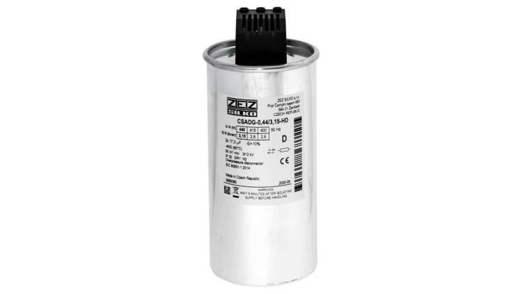 Kondensator 3,15kvar 440V Cn=3x17,26µF In=3x4,14A