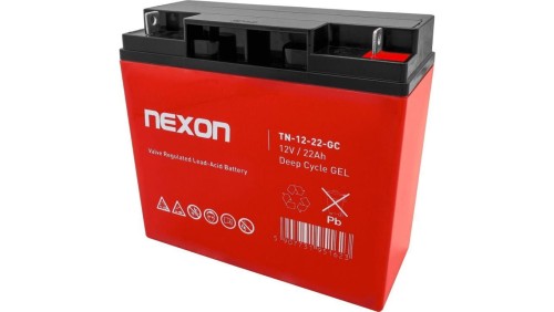 Akumulator żelowy bezobsługowy do UPS, sprzętu medycznego, fotowoltaiki Nexon 12V 22Ah