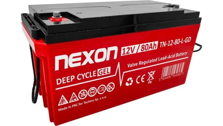 Akumulator żelowy bezobsługowy do UPS, sprzętu medycznego, fotowoltaiki Nexon 12V 80Ah L