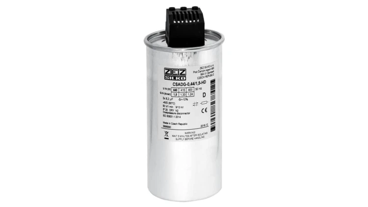 Kondensator 1,5kvar 440V Cn=3x8,22µF In=3x1,97A