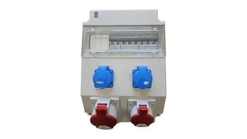 Rozdzielnica elektryczna CEE 32A 16A 2x 230V z bezpiecznikami HAGER 96H-1