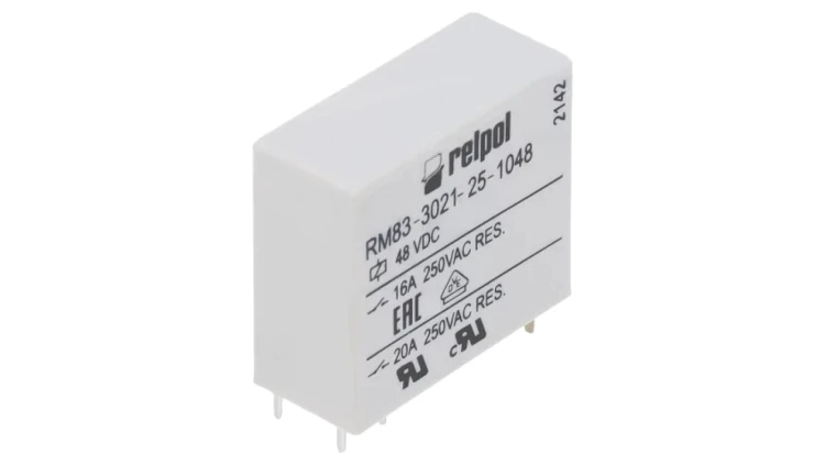 RM83-3021-25-1048 Przekaźnik: elektromagnetyczny SPST-NO Ucewki: 48VDC 16A RM83