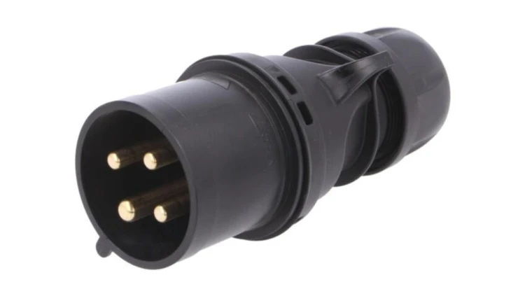 024-6X Złącze zasilające 3-fazowe AC, wtyk męski, 32A/400VAC, IP44