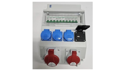 Rozdzielnica elektryczna CEE 32A 16A 230V USB z bezpiecznikami FI / 97V-6