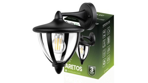 Lampa Ogrodowa Elewacyjna E27 LED Latarnia ARETOS LUMILED