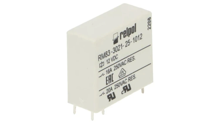 RM83-3021-25-1012 Przekaźnik: elektromagnetyczny SPST-NO Ucewki: 12VDC 16A RM83