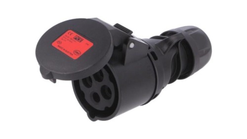 214-6X Złącze zasilające 3-fazowe AC, wtyk żeński, 16A/400VAC, IP44
