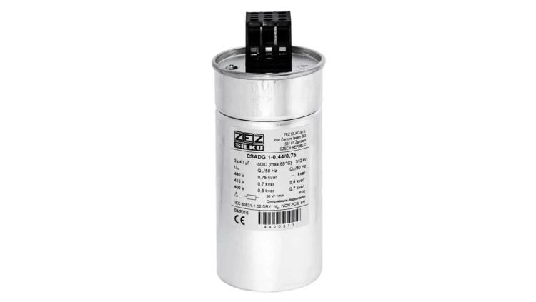 Kondensator 0,75kvar 440V Cn=3x4,11µF In=3x0,99A