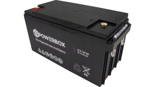 Akumulator AGM bezobsługowy do kas fiskalnych, central telefonicznych Powerbox 12V 65Ah