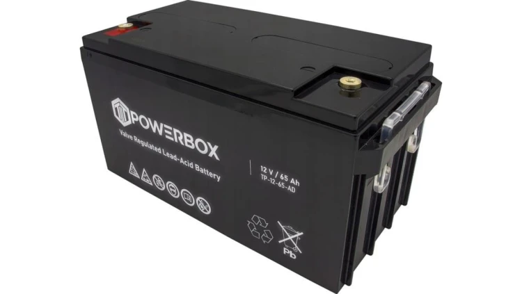 Akumulator AGM bezobsługowy do kas fiskalnych, central telefonicznych Powerbox 12V 65Ah