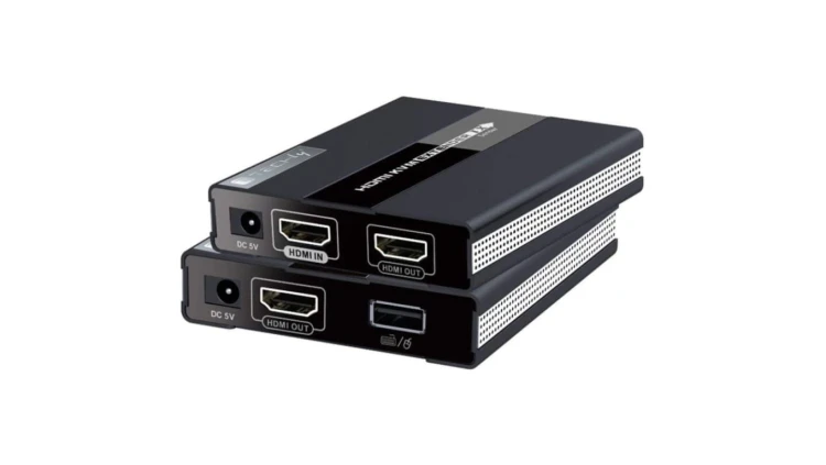 Konwerter KVM HDMI/USB 1080p60Hz do 60m po kablu sieciowym Kat6 PoC IDATA HDMI-KVM60