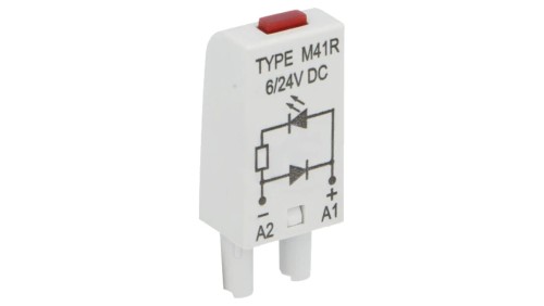 M41R Moduł zabezpieczający podstawka Sygnalizacja: LED 6VDC,24VDC