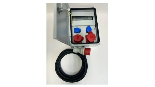 IP54 Metalowa rozdzielnica ścienna CEE 32A 16A 2x230V z kablem 5m 94V-4