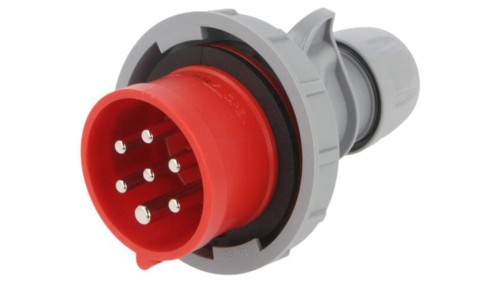 0172-6V Złącze zasilające 3-fazowe AC, wtyk męski, 16A/400VAC, PIN: 7