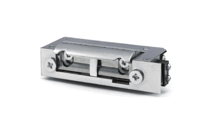 Elektrozaczep Hartte XSHD12UM przeciwpożarowy EI60/EI120, z monitoringiem 12V AC/DC