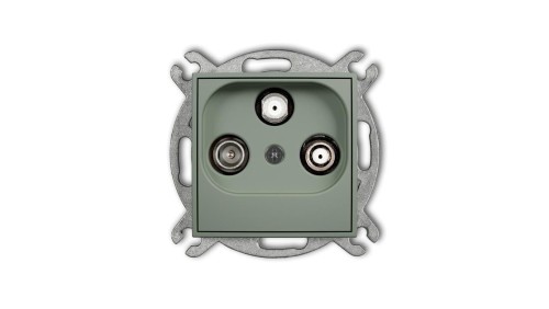 MINI Mechanizm gniazda abonenckiego 2 wyjścia SAT + TV szałwiowy 61MGSN