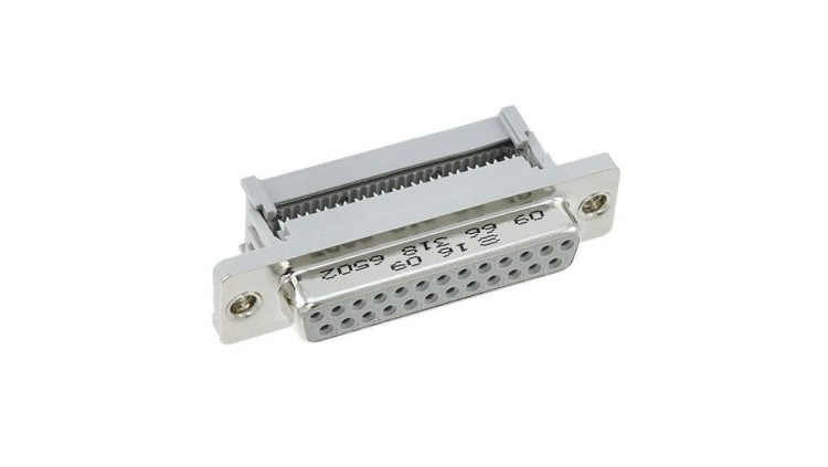09663186502 D-Sub PIN: 25 wtyk żeńskie na taśmę IDC UNC 4-40 1,27mm