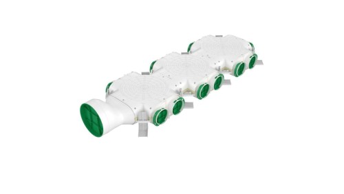 Skrzynka rozdzielcza boczna fi 160 14 x 75mm Awenta pro VCB160-14 rekuperacja
