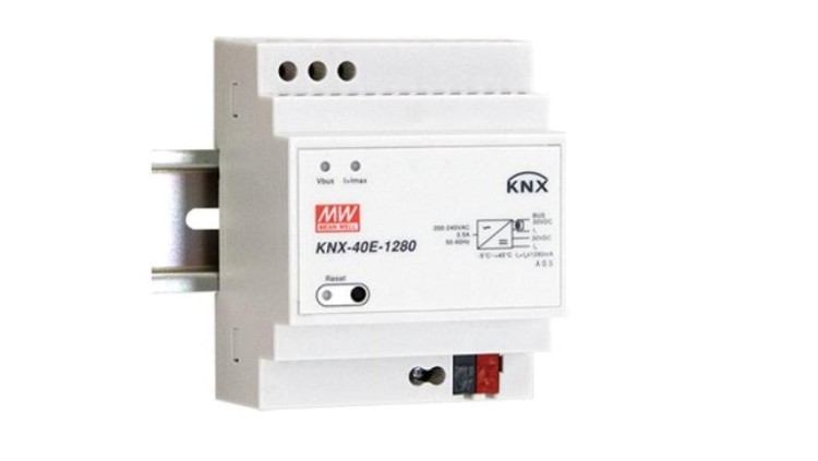 Zasilacz na szynę DIN z obsługą standardu KNX 30V 1280mA KNX-40E-1280