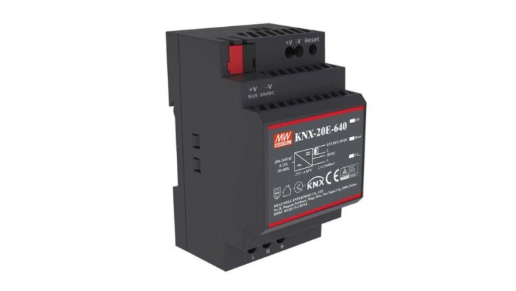 Zasilacz na szynę DIN z obsługą standardu KNX 30V 640mA KNX-20E-640