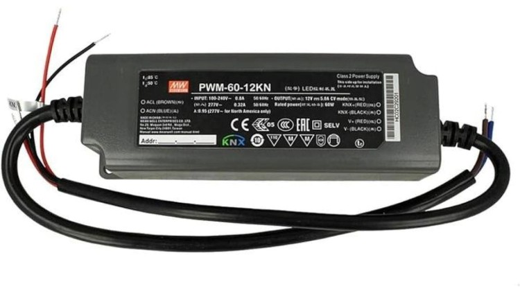 Zasilacz KNX do systemów oświetleniowych LED PWM-60-12KN 12V 5A 60W