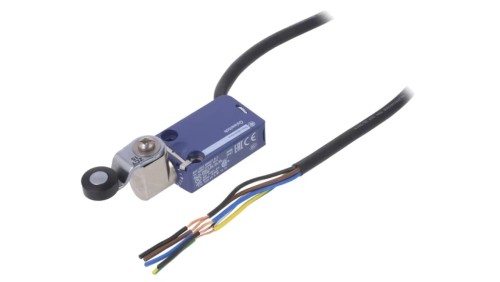 XCMD2115L1 Wyłącznik krańcowy dźwignia R 34,4mm, rolka z tworzywa Ø16mm