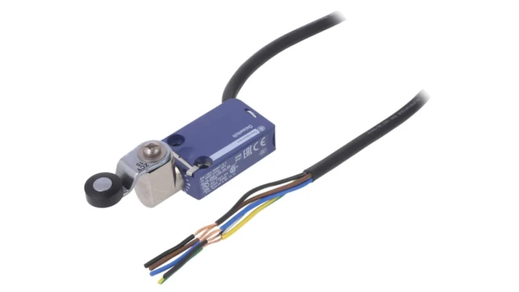 XCMD2115L1 Wyłącznik krańcowy dźwignia R 34,4mm, rolka z tworzywa Ø16mm