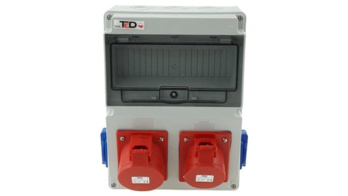 Rozdzielnica budowlana 10M RUBIN 32A/5P + 16A/5P + 2Gs 230V 01.570