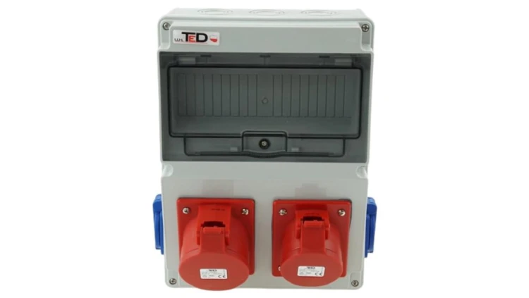 Rozdzielnica budowlana 10M RUBIN 32A/5P + 16A/5P + 2Gs 230V 01.570